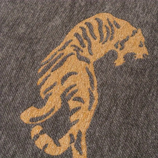 Sofa Cover Reversible Tiger Print Fringed Chenille Safari Style