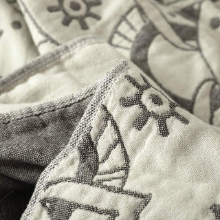Decorative Blanket with Floral Mandala Pattern Reversible Design