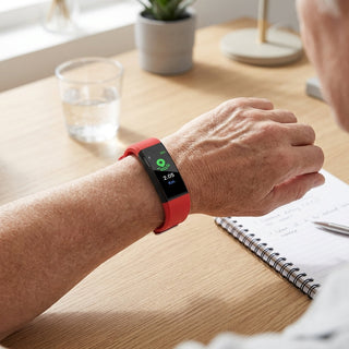 Smartwatch for Seniors with Health Tracking and LED Display - red