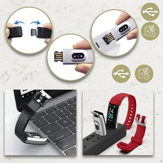 Smartwatch for Seniors with Health Tracking and LED Display