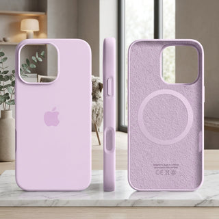 Phone Case Silicone with Magnetic Compatibility and Microfiber Lining - purple