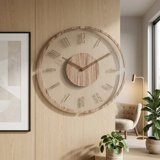 Wooden Wall Clock With Minimalist Scandinavian Style Dial