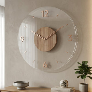 Wooden Wall Clock With Minimalist Scandinavian Style Dial