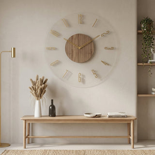 Wooden Wall Clock With Minimalist Scandinavian Style Dial