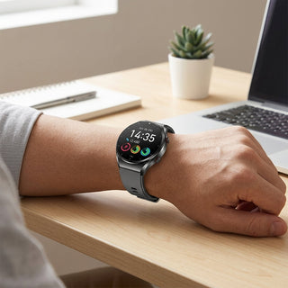Smartwatch With ECG Heart Rate And Blood Pressure Monitoring - black