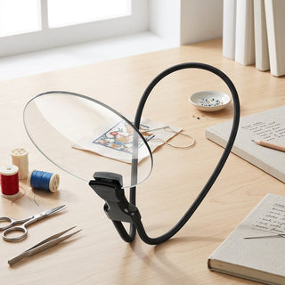 Hands Free Magnifier With 5X Lens For Reading - black