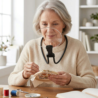 Hands Free Magnifier With 5X Lens For Reading
