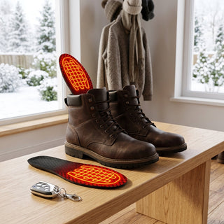 Heated Insoles With Rechargeable Battery And Adjustable Heat