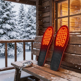 Heated Insoles With Rechargeable Battery And Adjustable Heat