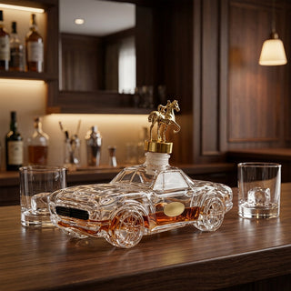 Car Shaped Glass Whiskey Decanter With Stopper