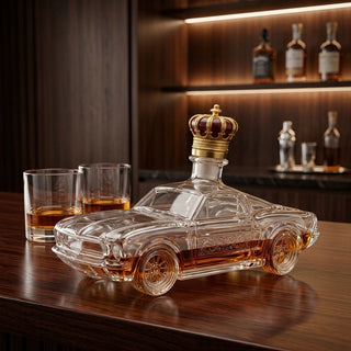 Car Shaped Glass Whiskey Decanter With Stopper