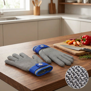 Stainless Steel Safety Glove With Cut Resistant Design