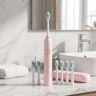 Sonic Toothbrush With Six Cleaning Modes And Long Battery Life - pink