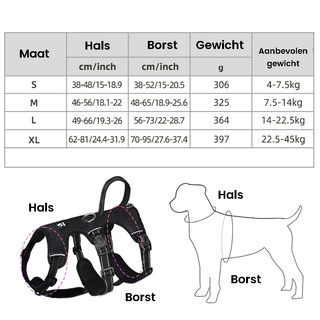 No-Pull Dog Harness with Reflective Strips and Adjustable Buckle