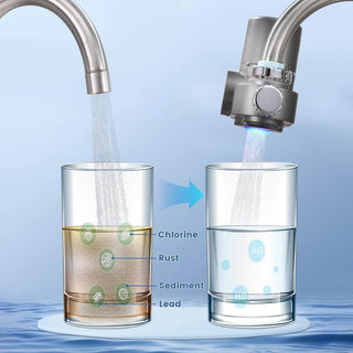 LED Display Faucet Water Filter with UV Sterilization Light