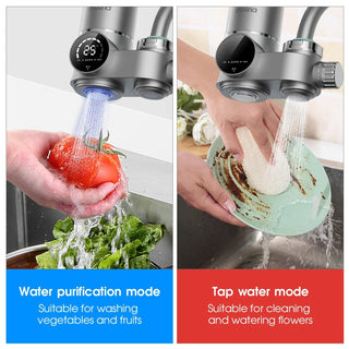 LED Display Faucet Water Filter with UV Sterilization Light