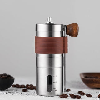 Manual Coffee Grinder with Adjustable Ceramic Burrs and Foldable Handle