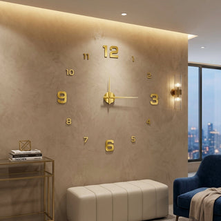 Metal Wall Clock With Silent Quartz Movement And Large Readable Numbers | Nash