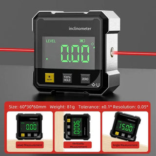 Digital Angle Finder With Magnetic Mount And Aluminum Alloy Construction Laser | Parkman
