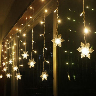 Snowflake LED Curtain Lights With Waterproof IP43 Rating And Multiple Colors | Pembroke