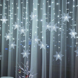 Snowflake LED Curtain Lights With Waterproof IP43 Rating And Multiple Colors | Pembroke
