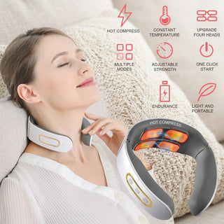 Smart 4D Neck And Shoulder Massager With TENS Pulse And Heat Relief | Pennington