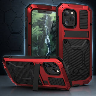 Tempered Glass And Metal Case For iPhone 11 To 15 With Full Screen And Camera Protection | Woodford