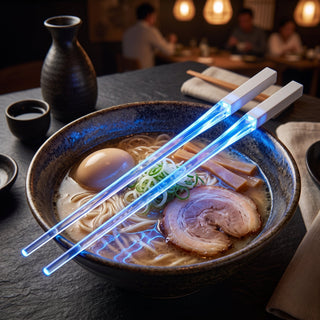 LED Chopsticks with Light Up Glowing Ends - blue