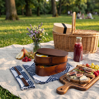 Lunch Box with Two Tiers and Accessories