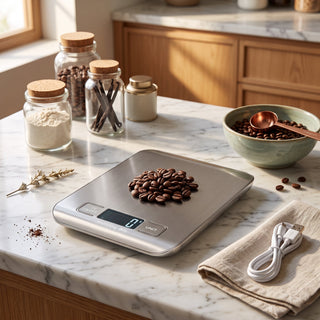 Kitchen Food Scale with Digital Display and USB Charging - white 5kg-usb charging