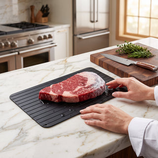 Food Defrosting Tray with Aluminum Surface