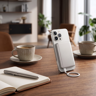 Power Bank with Magnetic Wireless Fast Charging - titanium