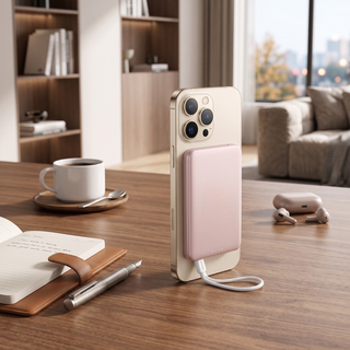 Power Bank with Magnetic Wireless Fast Charging - pink
