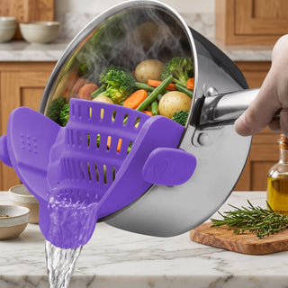 Pot Strainer with Adjustable Clip-On Stainless Steel
