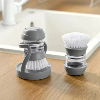 Kitchen Dish Scrub Brush With Soap Dispenser