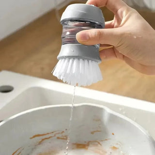 Kitchen Dish Scrub Brush With Soap Dispenser