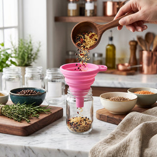 Kitchen Funnel with Collapsible Silicone Design