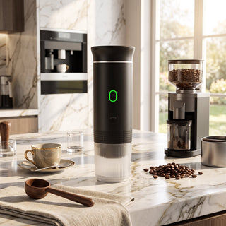 Espresso Coffee Maker with Wireless Portable Design - black