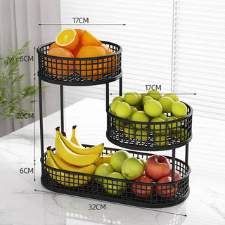 Multi-Tier Fruit Storage Basket In Stainless Steel