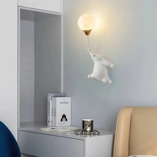 Cartoon polar bear LED wall light with Nordic style