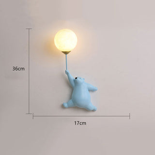 Cartoon polar bear LED wall light with Nordic style