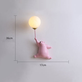 Cartoon polar bear LED wall light with Nordic style