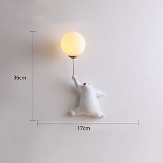 Cartoon polar bear LED wall light with Nordic style