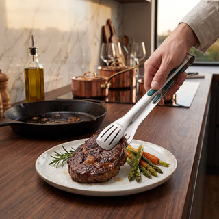 Serving Tongs With Stainless Steel Non-Slip Grip