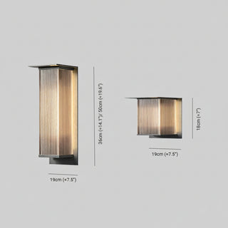 Modern ribbed glass outdoor LED wall light