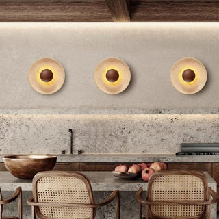Wabi sabi travertine LED decorative wall sconce