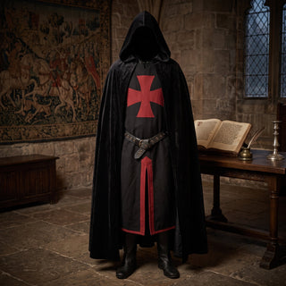 Medieval Costume Cloak with Hood for Events