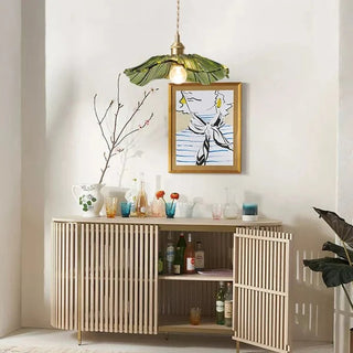 Vintage flower pendant light with sculpted shade
