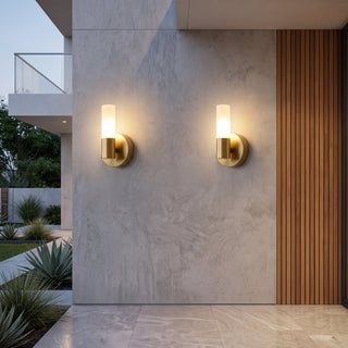 Modern LED wall light with frosted glass