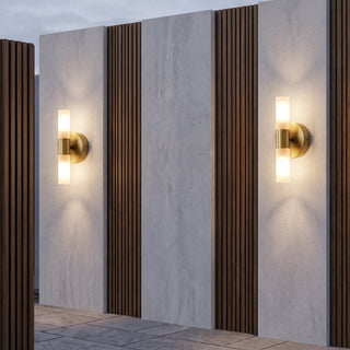 Modern LED wall light with frosted glass